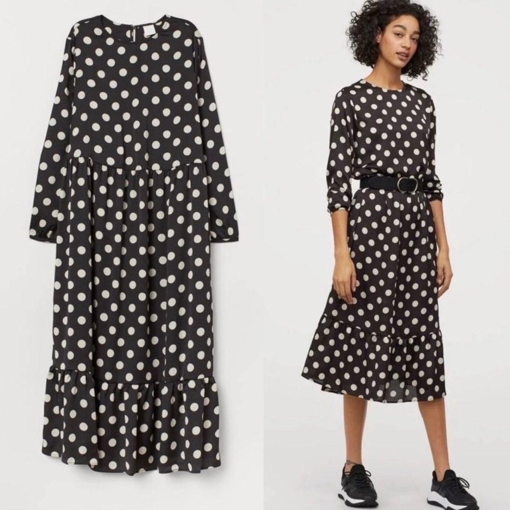 H&M Midi Polka Dot Dress